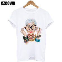 Load image into Gallery viewer, Yellow Plus Size T-shirt Women Summer Vogue Print Lady Casual T Shirt Tops Harajuku Streetwear Short Sleeve O-Neck Tees Tshirt