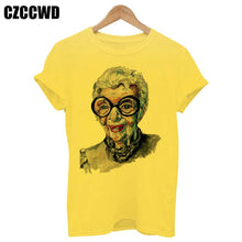 Load image into Gallery viewer, Yellow Plus Size T-shirt Women Summer Vogue Print Lady Casual T Shirt Tops Harajuku Streetwear Short Sleeve O-Neck Tees Tshirt