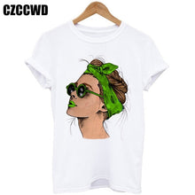 Load image into Gallery viewer, Yellow Plus Size T-shirt Women Summer Vogue Print Lady Casual T Shirt Tops Harajuku Streetwear Short Sleeve O-Neck Tees Tshirt