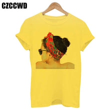 Load image into Gallery viewer, Yellow Plus Size T-shirt Women Summer Vogue Print Lady Casual T Shirt Tops Harajuku Streetwear Short Sleeve O-Neck Tees Tshirt