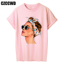 Load image into Gallery viewer, Yellow Plus Size T-shirt Women Summer Vogue Print Lady Casual T Shirt Tops Harajuku Streetwear Short Sleeve O-Neck Tees Tshirt