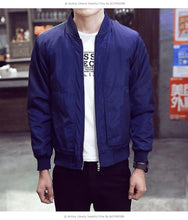 Load image into Gallery viewer, Slim Fit Solid Mens Bomber Jacket 2020 Spring Autumn Male Baseball Thin Jackets Brand Casual Coat Top Men's windbreaker Jacket