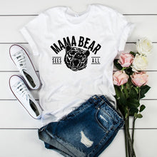 Load image into Gallery viewer, Women's T-shirts Mama Mom Leopard Letter Print Harajuku T Shirt Mother Clothing T-shirt for Women Tees Tops 2020 Female T-Shirt