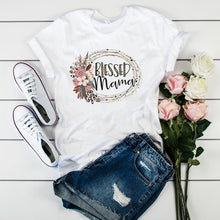 Load image into Gallery viewer, Women's T-shirts Mama Mom Leopard Letter Print Harajuku T Shirt Mother Clothing T-shirt for Women Tees Tops 2020 Female T-Shirt
