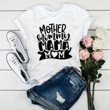 Load image into Gallery viewer, Women's T-shirts Mama Mom Leopard Letter Print Harajuku T Shirt Mother Clothing T-shirt for Women Tees Tops 2020 Female T-Shirt