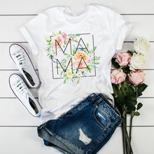 Load image into Gallery viewer, Women's T-shirts Mama Mom Leopard Letter Print Harajuku T Shirt Mother Clothing T-shirt for Women Tees Tops 2020 Female T-Shirt