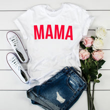 Load image into Gallery viewer, Women's T-shirts Mama Mom Leopard Letter Print Harajuku T Shirt Mother Clothing T-shirt for Women Tees Tops 2020 Female T-Shirt