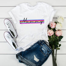 Load image into Gallery viewer, Women's T-shirts Mama Mom Leopard Letter Print Harajuku T Shirt Mother Clothing T-shirt for Women Tees Tops 2020 Female T-Shirt