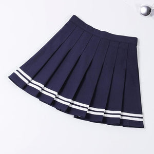 XS-2XL summer plaid skirt female 2020 high waist chic stitching student pleated skirts female cute sweet girls dance skirt