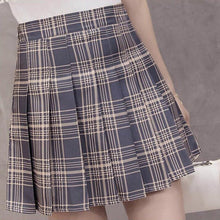 Load image into Gallery viewer, XS-2XL summer plaid skirt female 2020 high waist chic stitching student pleated skirts female cute sweet girls dance skirt