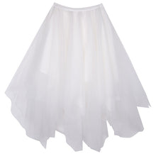 Load image into Gallery viewer, [EAM] High Elastic Waist Black Asymmetrical Mesh Temperament Half-body Skirt Women Fashion Tide New Spring Autumn 2020 1T703
