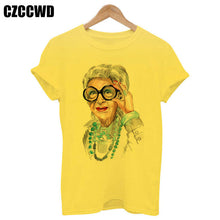Load image into Gallery viewer, Yellow Plus Size T-shirt Women Summer Vogue Print Lady Casual T Shirt Tops Harajuku Streetwear Short Sleeve O-Neck Tees Tshirt
