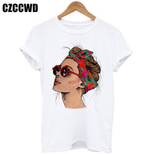 Load image into Gallery viewer, Yellow Plus Size T-shirt Women Summer Vogue Print Lady Casual T Shirt Tops Harajuku Streetwear Short Sleeve O-Neck Tees Tshirt
