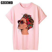 Load image into Gallery viewer, Yellow Plus Size T-shirt Women Summer Vogue Print Lady Casual T Shirt Tops Harajuku Streetwear Short Sleeve O-Neck Tees Tshirt
