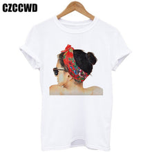 Load image into Gallery viewer, Yellow Plus Size T-shirt Women Summer Vogue Print Lady Casual T Shirt Tops Harajuku Streetwear Short Sleeve O-Neck Tees Tshirt
