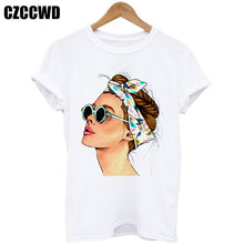 Load image into Gallery viewer, Yellow Plus Size T-shirt Women Summer Vogue Print Lady Casual T Shirt Tops Harajuku Streetwear Short Sleeve O-Neck Tees Tshirt
