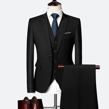 Load image into Gallery viewer, Wonderful Groom Male Wedding Prom Suit Green Slim Fit Tuxedo Men Formal Business Work Wear Suits 3Pcs Set (Jacket+Pants+Vest)
