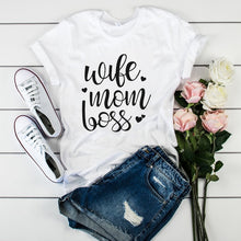 Load image into Gallery viewer, Women's T-shirts Mama Mom Leopard Letter Print Harajuku T Shirt Mother Clothing T-shirt for Women Tees Tops 2020 Female T-Shirt
