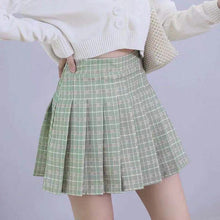Load image into Gallery viewer, XS-2XL summer plaid skirt female 2020 high waist chic stitching student pleated skirts female cute sweet girls dance skirt
